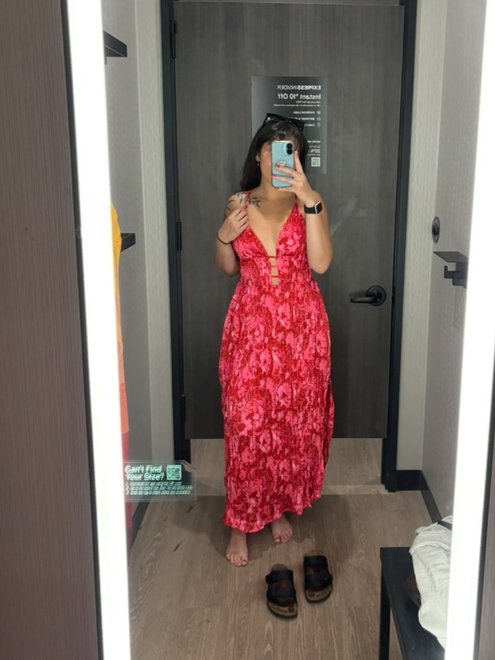 NEW Express Women’s Pink V-Neck summer Dress